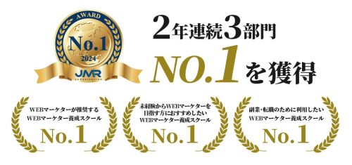 「JMR」3部門で2年連続No.1